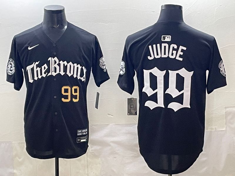 Men 2025 New York Yankees #99 Judge Black Five generations Joint Name Nike MLB Jersey style 33